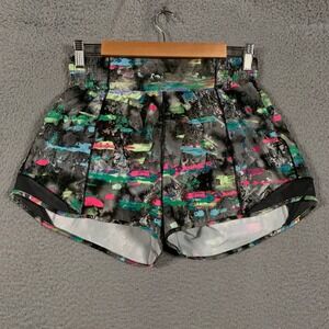 Lululemon Hotty Hot Shorts Women's 6 High-Rise Lined Multi Abstract Athletic 4"
